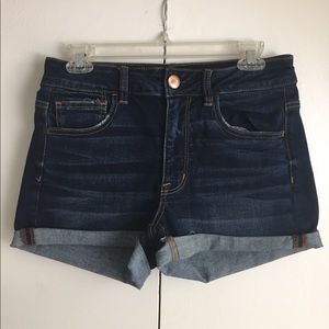 American Eagle Hi-Rise Shortie Denim Shorts